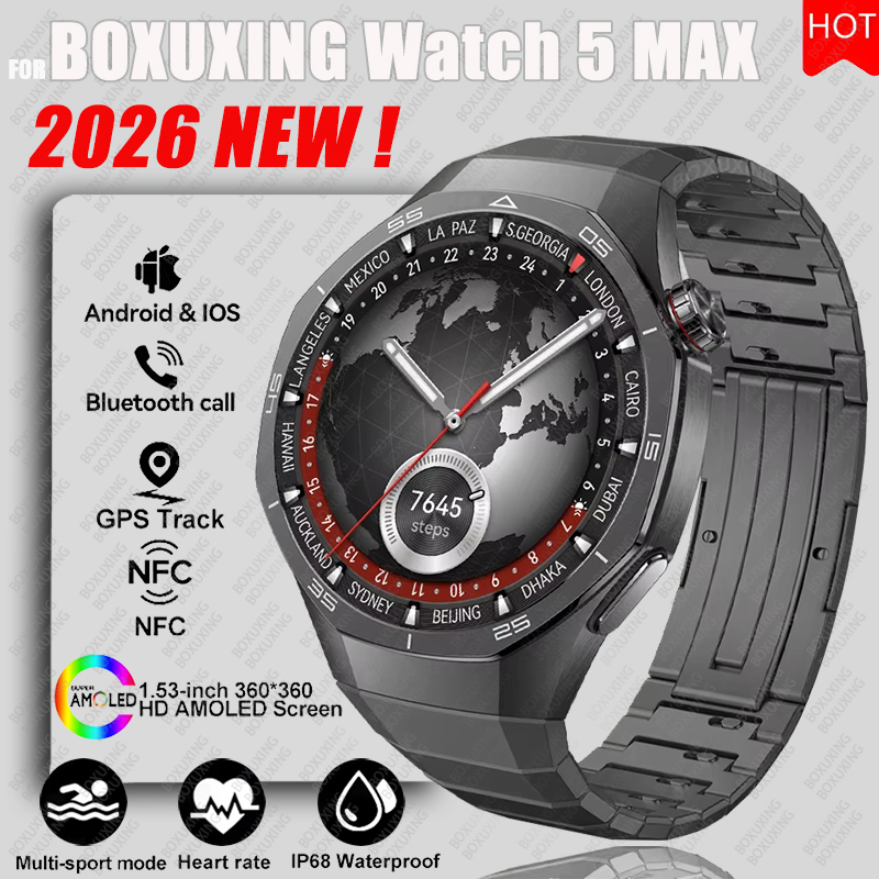 2026 Новые часы BOXUXING 5 MAX – обзор и цена Smartwatch Faces