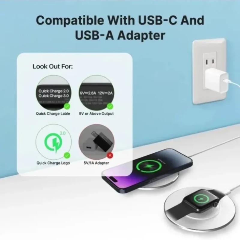 Компактная беспроводная зарядн – обзор и цена Wireless Charger Watch